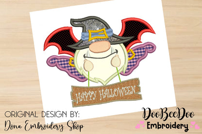 Vampire Gnome with Hat - Applique