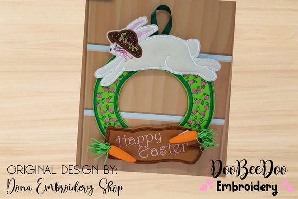 Easter Floral Wreath - ITH Project - Machine Embroidery Design