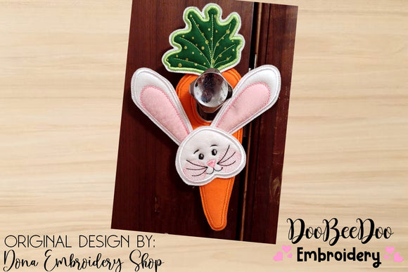 Cute Bunny Door Knobs Hanger - ITH Applique