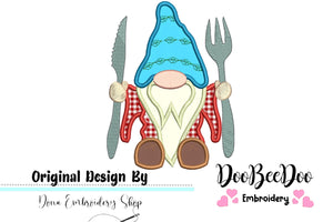 Kitchen Gnome - Applique - Machine Embroidery Design