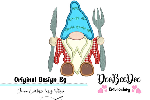 Kitchen Gnome - Applique - Machine Embroidery Design