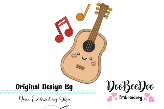 Happy Guitar - Applique