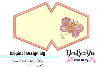 Cute Butterfly Face Mask - ITH Project - Machine Embroidery Design