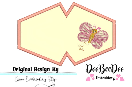 Cute Butterfly Face Mask - ITH Project - Machine Embroidery Design