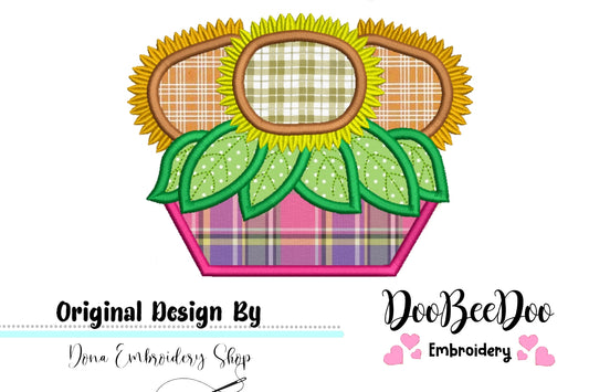 Sunflowers Vase  - Applique