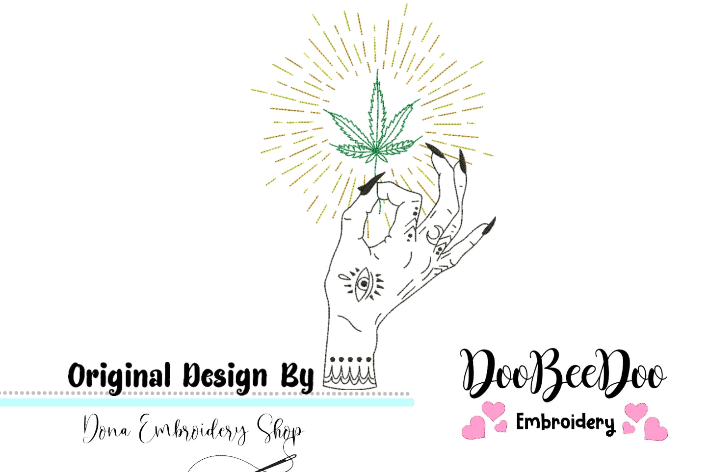 Weed Hand  - Redwork