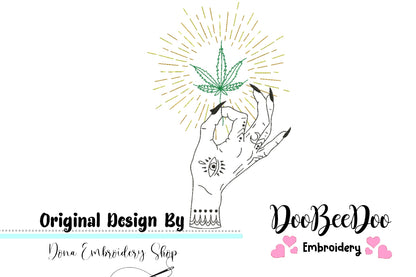 Weed Hand  - Redwork