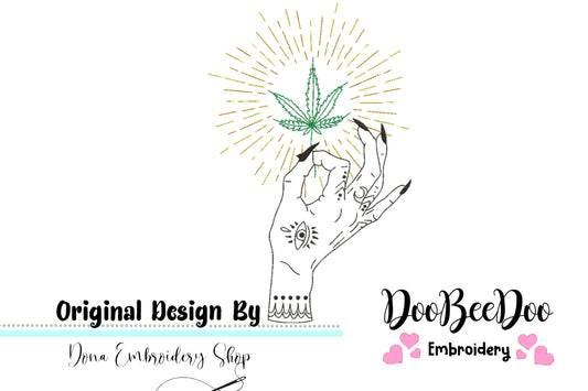 Weed Hand  - Redwork