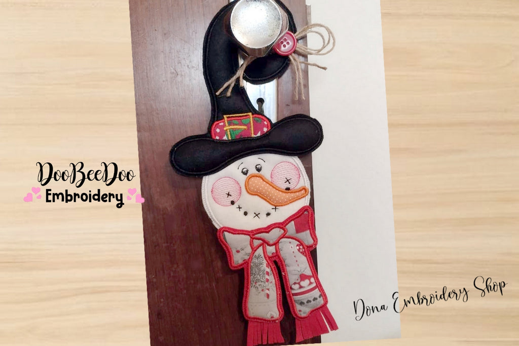 Country Snowman Ornament - ITH Project - Machine Embroidery Design