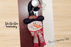 Country Snowman Ornament - ITH Project - Machine Embroidery Design