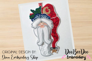 Santa Claus Wizard Door Ornament - ITH Project - Machine Embroidery Design