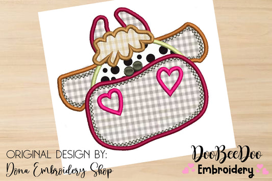 Cute Cow  - Applique