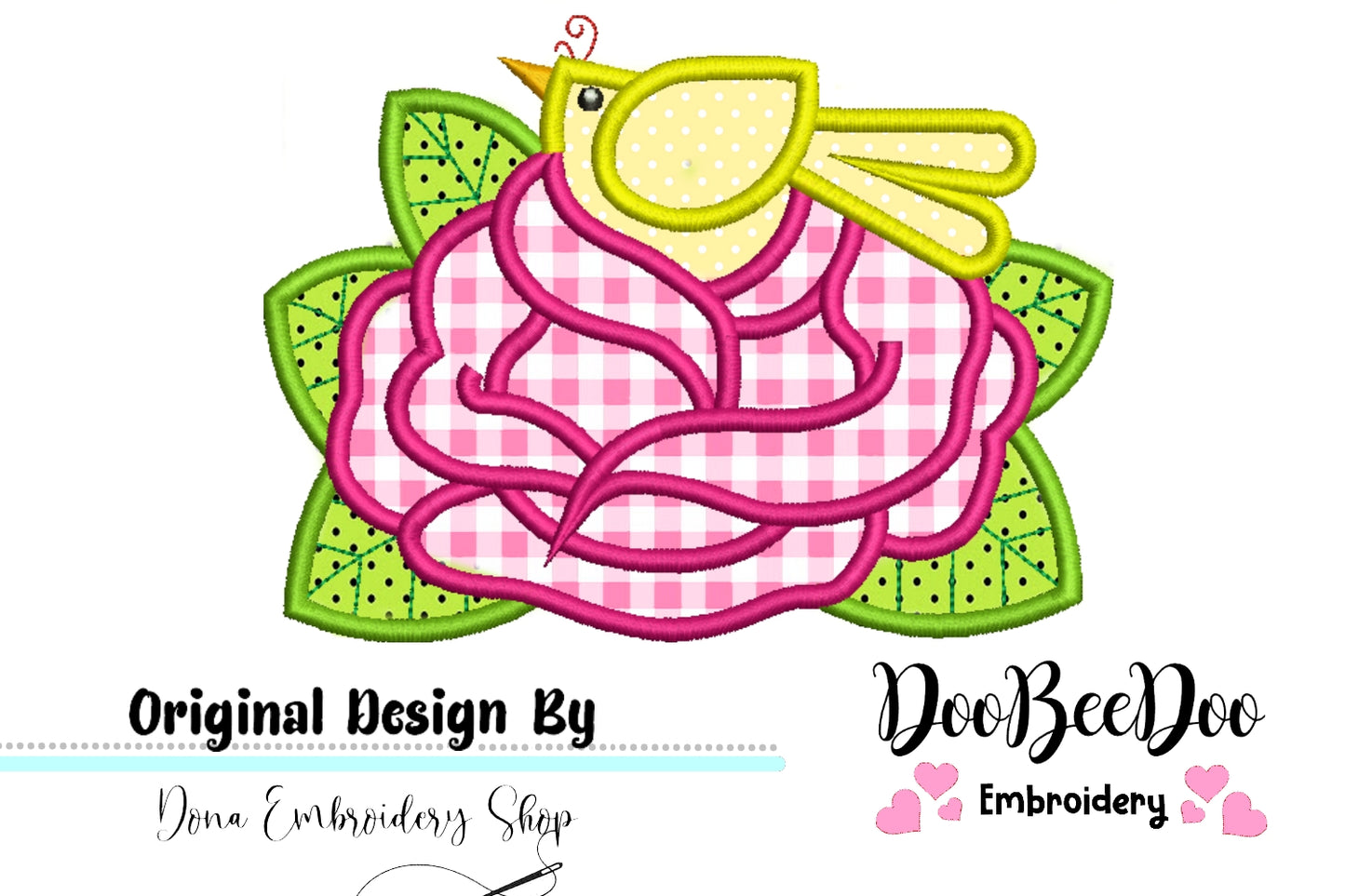 Flower Bird - Applique