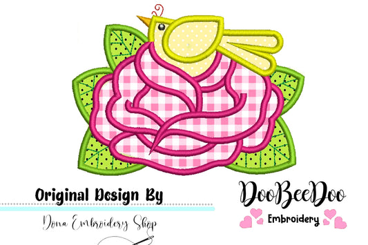 Flower Bird - Applique