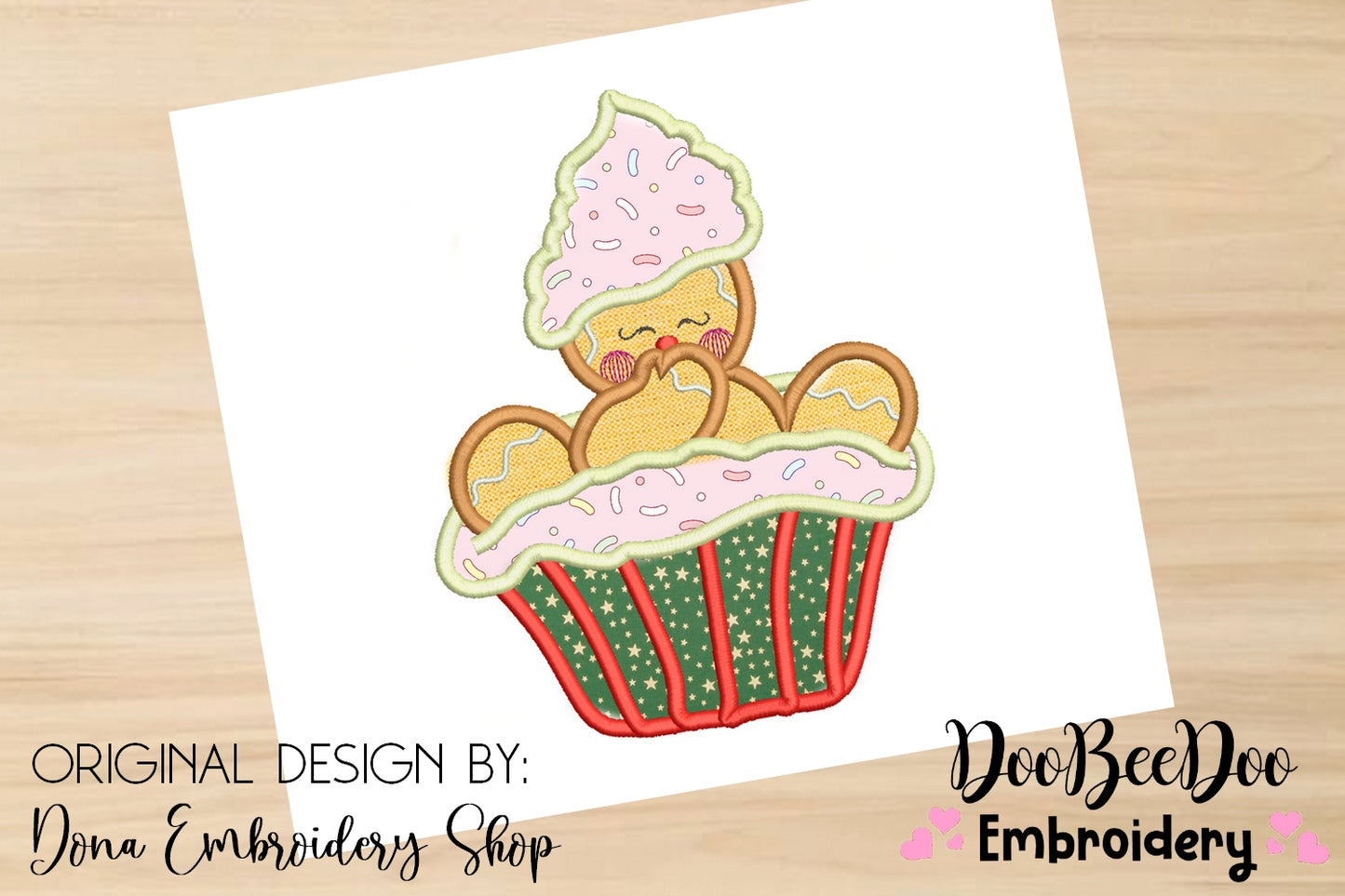 Cupcake Gingerbread  - Applique