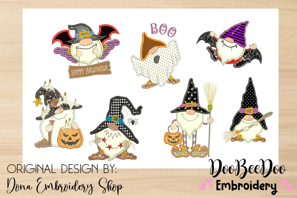Halloween Gnomes Pack with 7 designs  - Applique