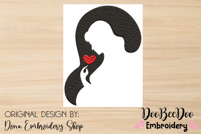 Mothers Day Silhouette - Fill Stitch