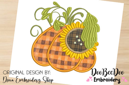 Pumpkin and Sunflower - Applique