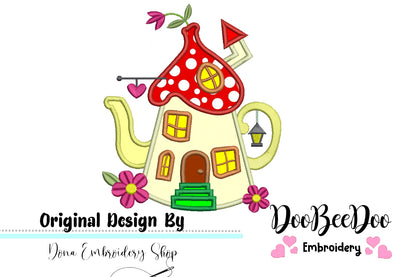 Mushroom Teapot - Applique