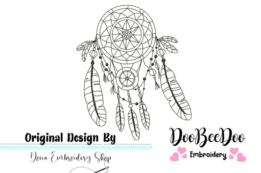 Dream Catcher - Redwork