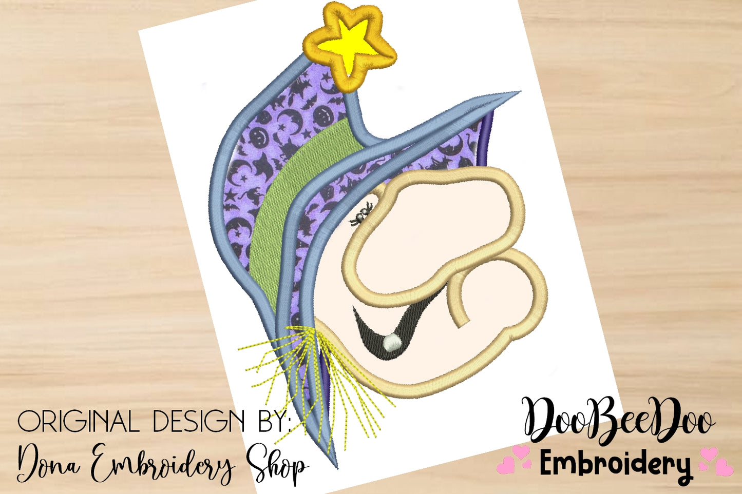 Halloween Witch with Hat - Applique