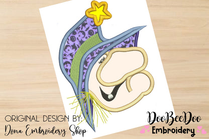 Halloween Witch with Hat - Applique
