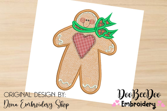 Cute Gingerbread  - Applique