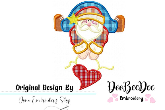 Cute Santa Claus - Applique - Machine Embroidery Design