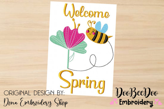 Welcome Spring - Fill Stitch