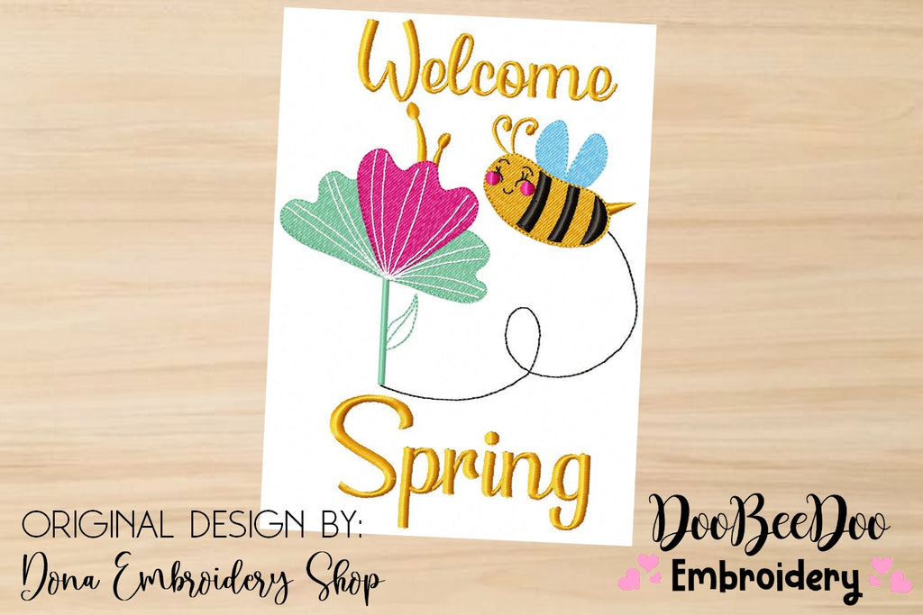 Welcome Spring - Fill Stitch