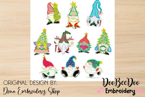 Christmas Gnomes Pack with 10 designs  - Applique