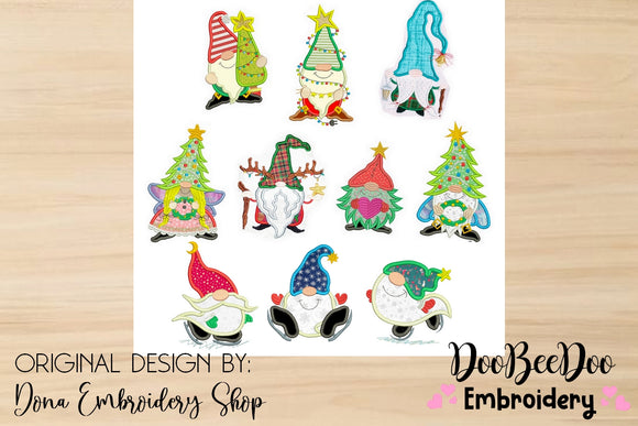 Christmas Gnomes Pack with 10 designs  - Applique