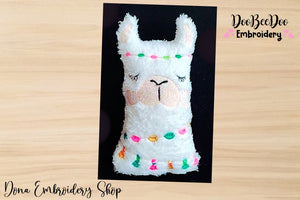 Cute Llama Stuffie - ITH Project - Machine Embroidery Design