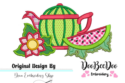 Watermelon Teapot  - Applique