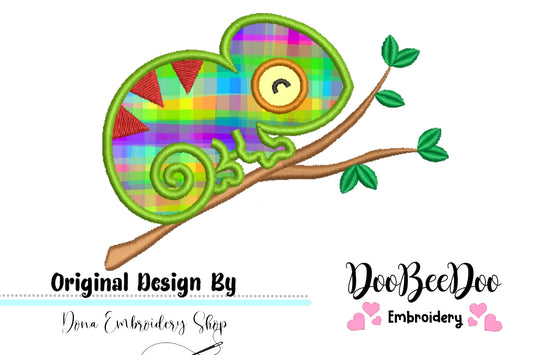 Chameleon -  Applique - Machine Embroidery Design