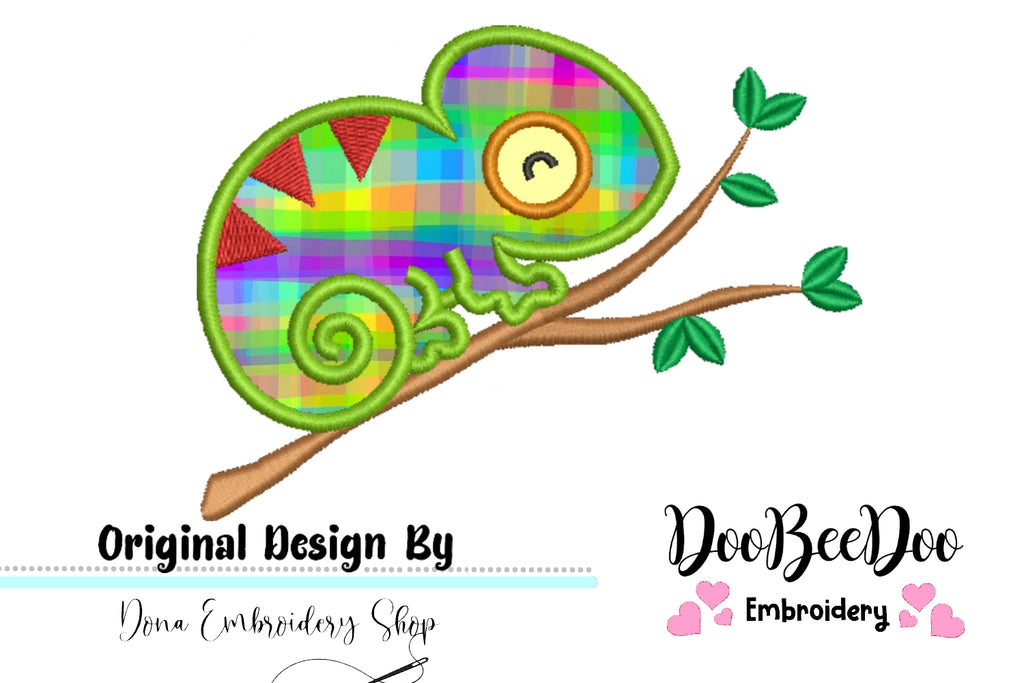 Chameleon -  Applique - Machine Embroidery Design