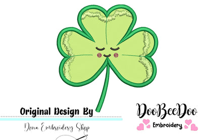 Cute Clover - Applique - Machine Embroidery Design