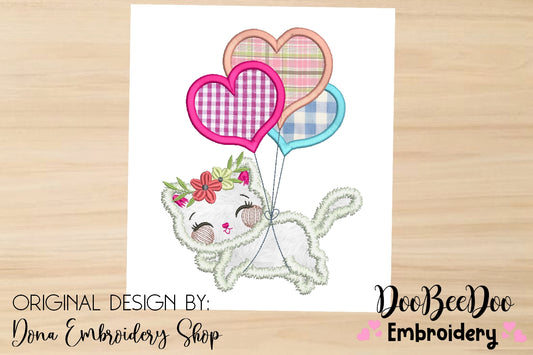 Balloon Cat - Applique