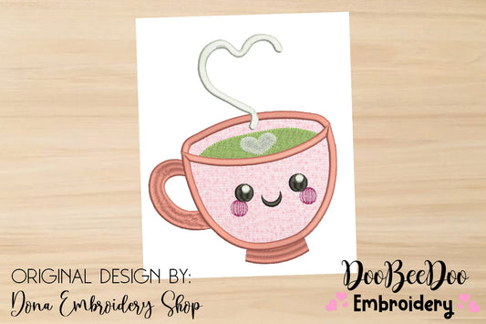 Pink Teacup - Applique