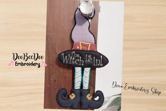 The Witch is in! Door Hanger - ITH Project - Machine Embroidery Design