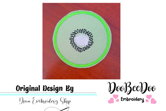 Kiwi Coaster - ITH Project - Machine Embroidery Design