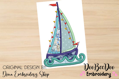 Sailboat 3 - Applique