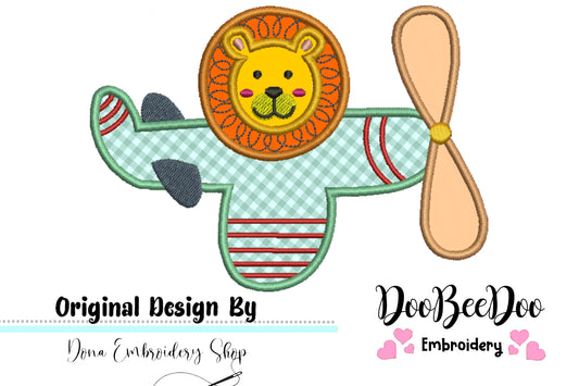 Lion and Airplane - Applique