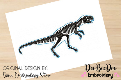 Tyrannosaurus Rex Dinosaur Skeleton - Satin Stitch