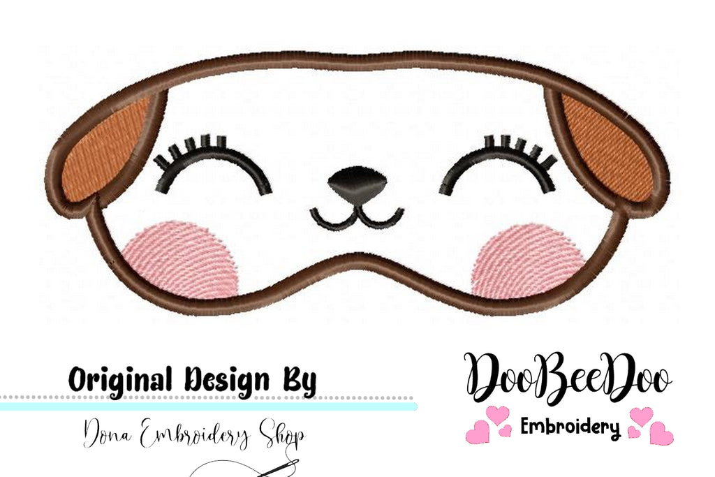 Cute Dog Girl Sleep Mask - ITH Project - Machine Embroidery Design