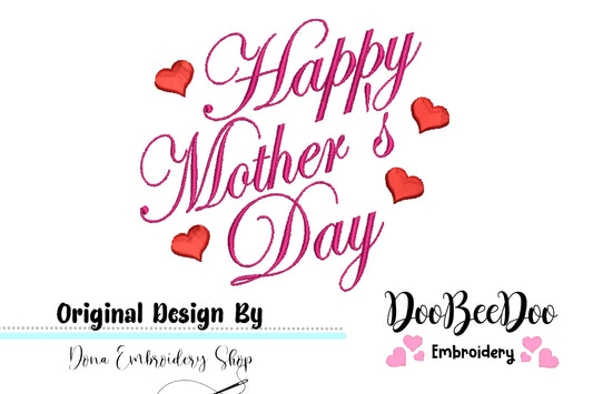 Happy Mother's Day - Fill Stitch