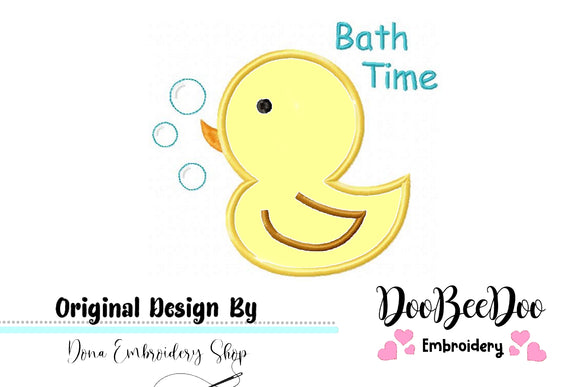 Bath Time - Applique - Machine Embroidery Design