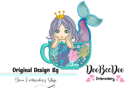Cup Mermaid - Applique