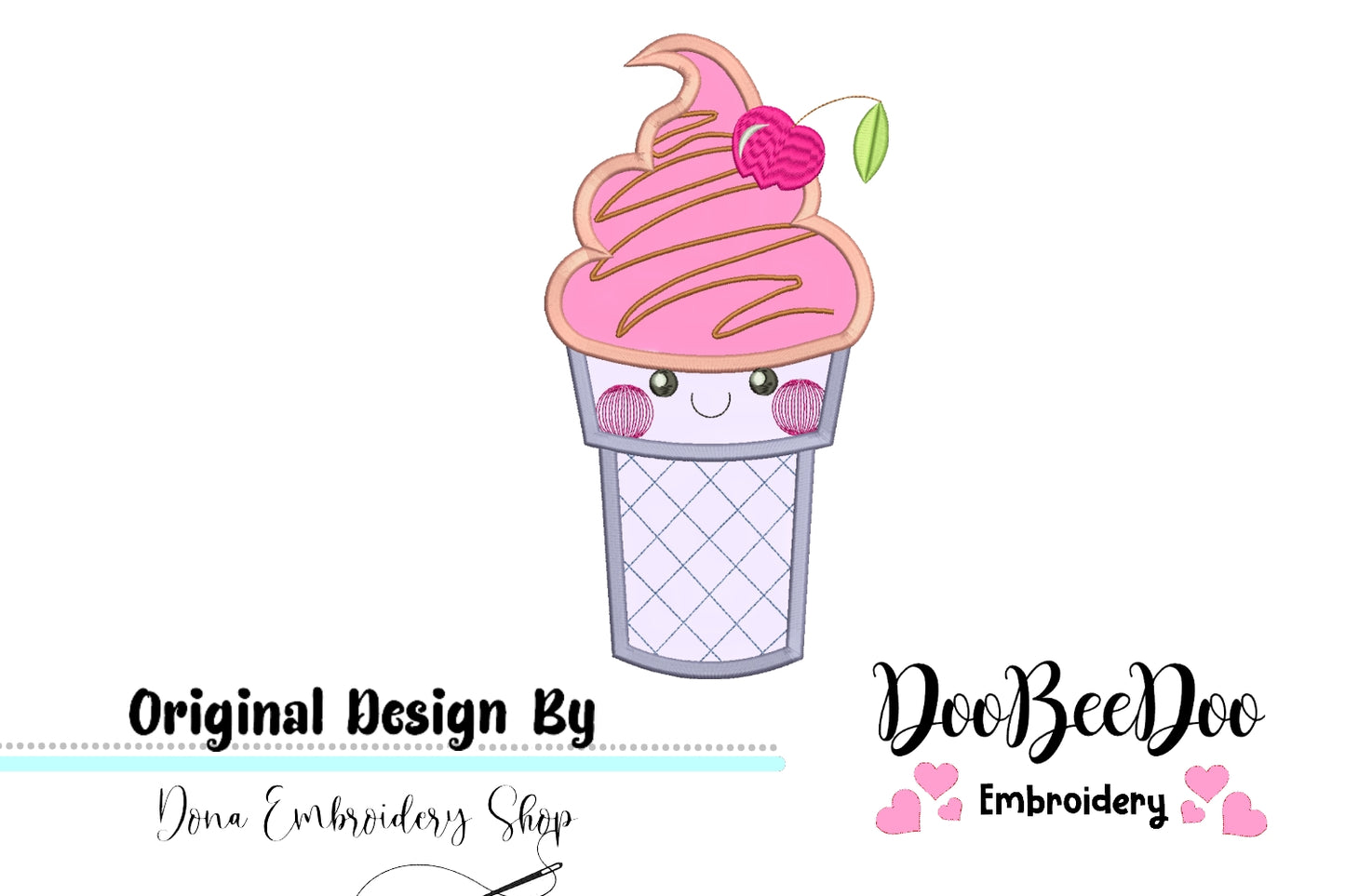 Cute Ice Cream - Applique
