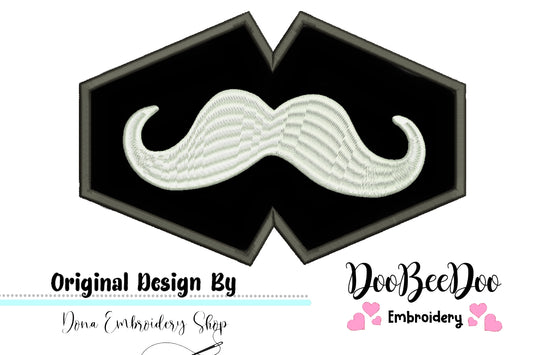 Mustache Face Mask - ITH Project - Machine Embroidery Design
